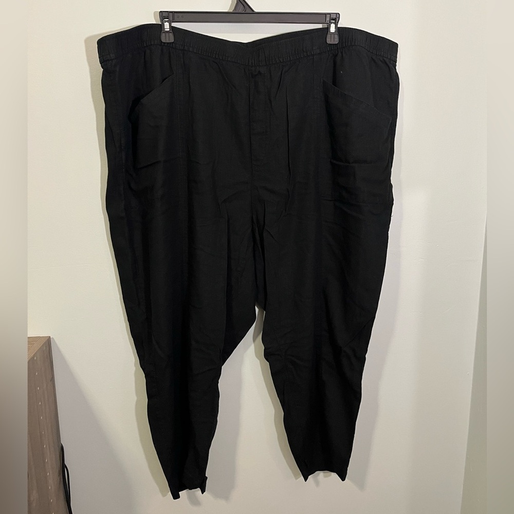 OLD NAVY Women’s Black Wide Leg Linen Pants